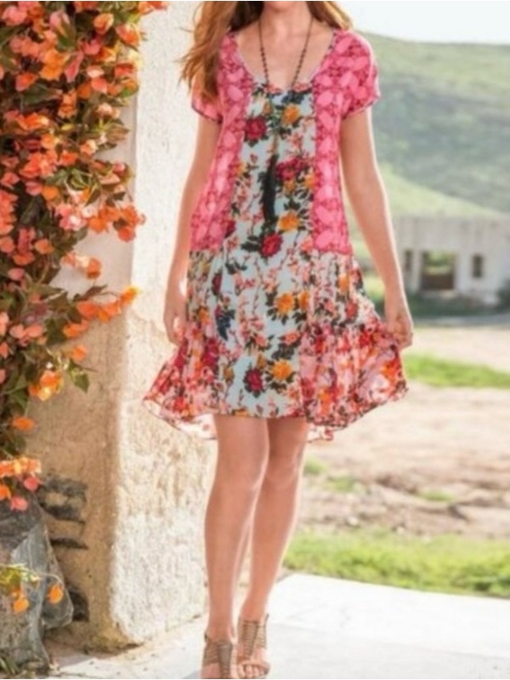 Sundance Juliet Roses Dress Size Small
